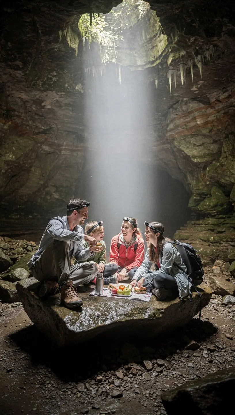 A stunning view of the intricate stalactite formations inside Demänovská Cave.
